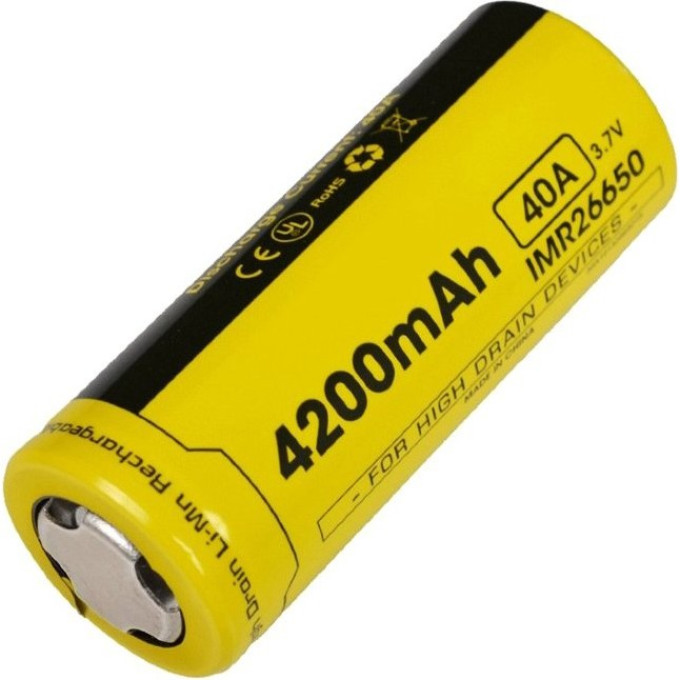 Аккумулятор NITECORE IMR NL26650A 4200 мА·ч, 40 А, Flat Top