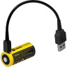 Аккумулятор NITECORE NL1665R 16340 (RCR123) 650 мА·ч, зарядка USB