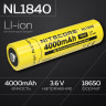 Аккумулятор NITECORE NL1840 18650 3.6v 4000mAh