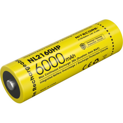 Аккумулятор NITECORE NL2160HP 21700 3.6v 6000mAh