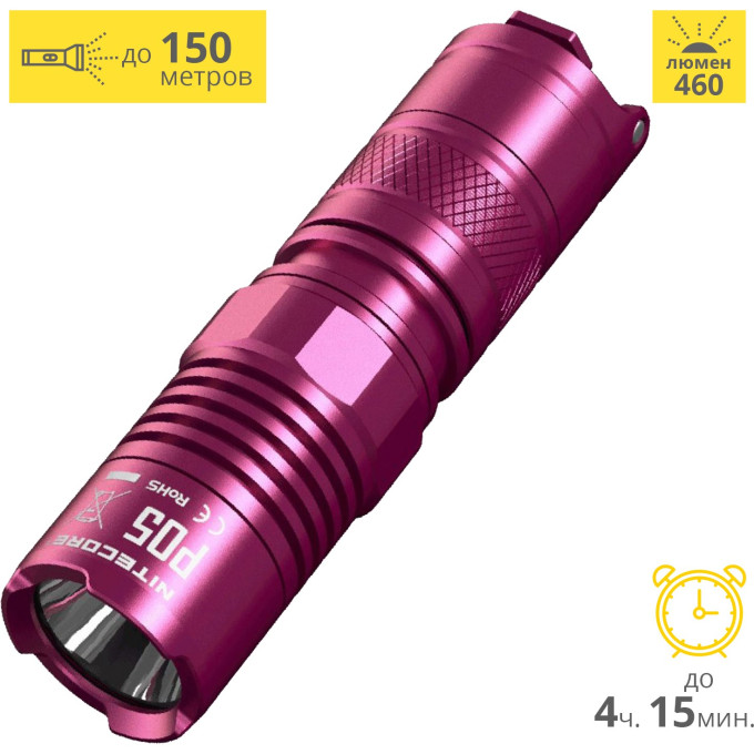 Фонарь NITECORE P05 Pink Cree XM-L2 U2
