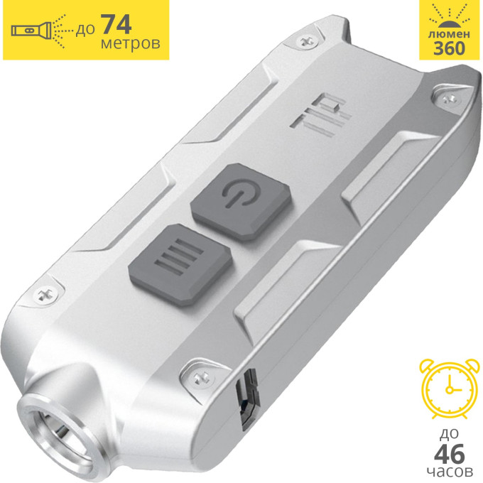 Фонарь NITECORE TIP 2017 Silver CREE XP-G2 (15300)