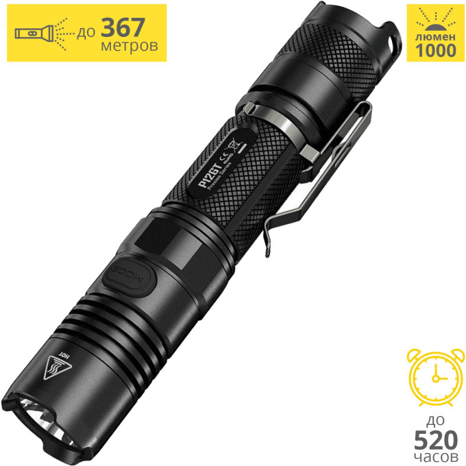 Охотничий комплект NITECORE P12GT: фонарь, зарядка I2, NL183, фильтры и RSW1
