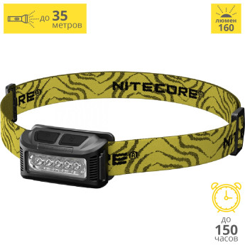 Налобный фонарь NITECORE NU10 Black