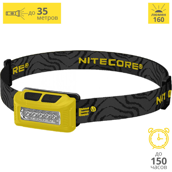 Налобный фонарь NITECORE NU10 Yellow (15988)