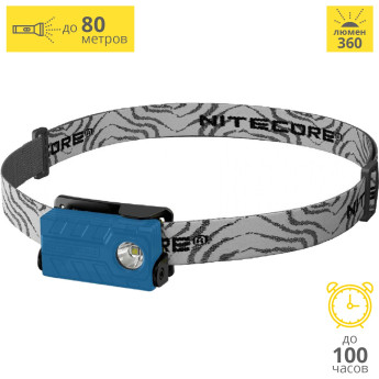 Налобный фонарь NITECORE NU20 Blue, Cree XP-G2 S3