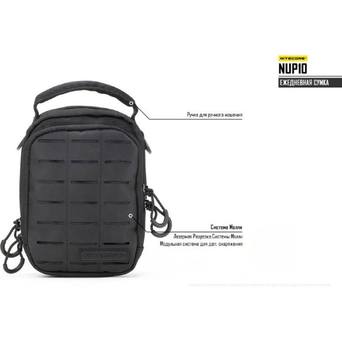 Тактическая сумка NITECORE NUP10, серая