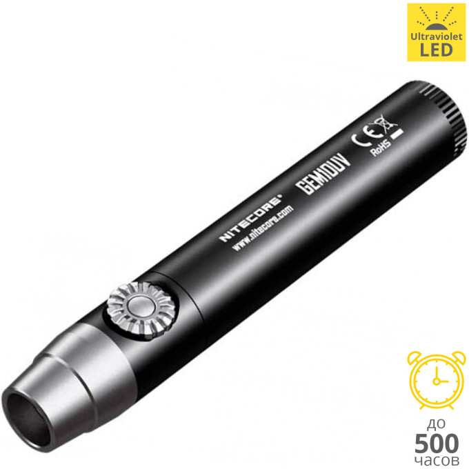УФ-фонарь NITECORE GEM10UV для проверки камней