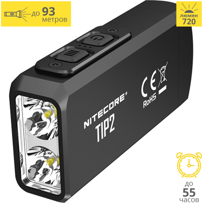 NITECORE TIP2 Black — наключный фонарь
