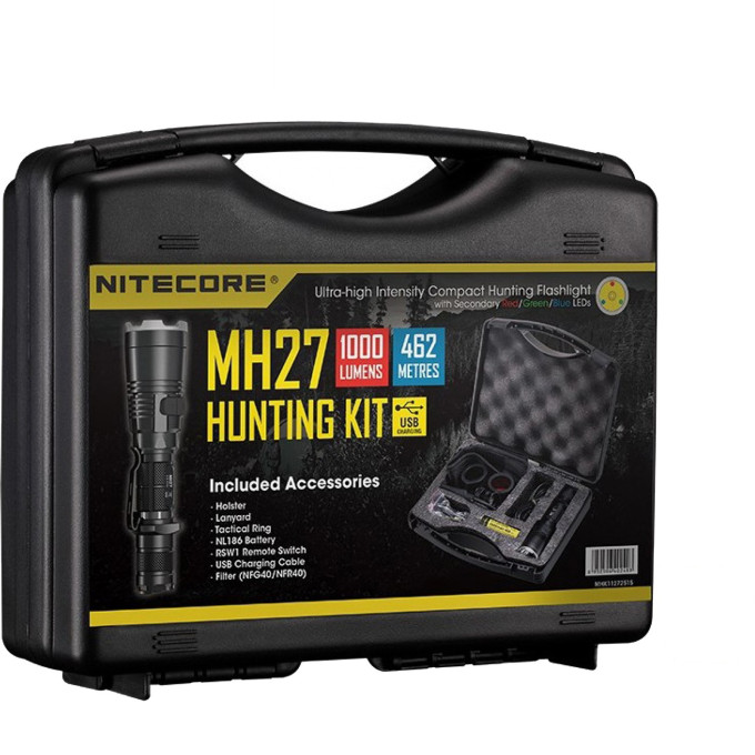 Комплект для охоты NITECORE MH27 с аккумулятором NL183 и выносной кнопкой RSW1 17397